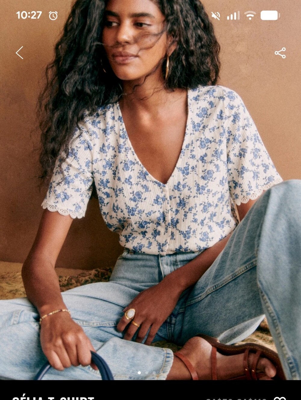 Sezane Célia V-Neck Tee